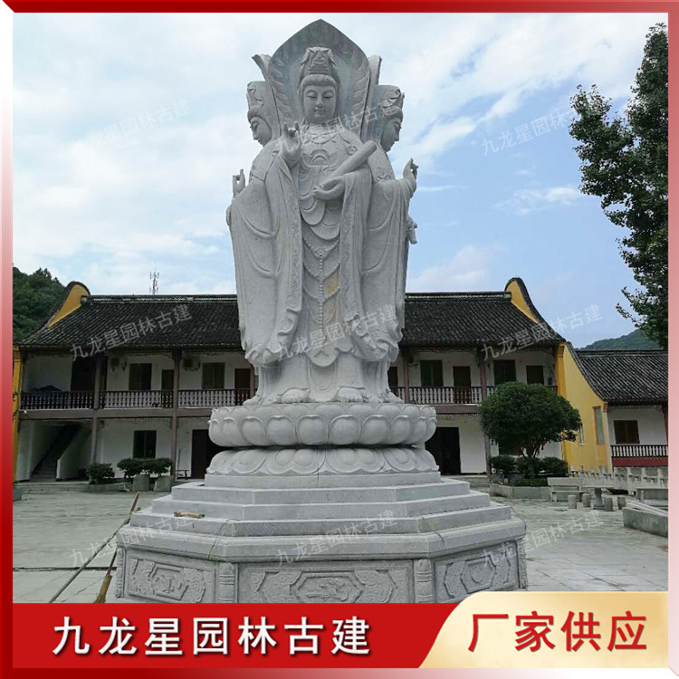 大型石雕觀音佛像圖片