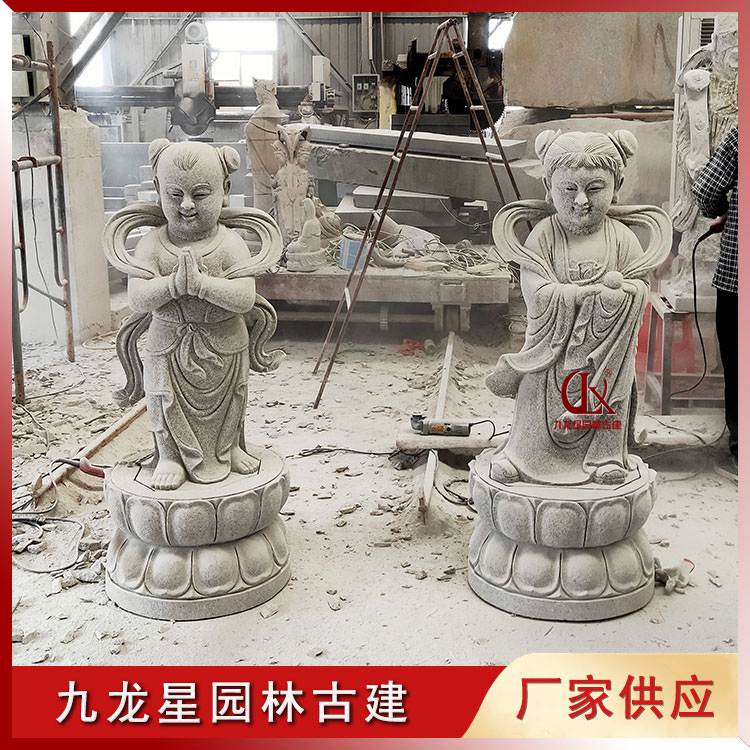 善財(cái)龍女石雕圖片